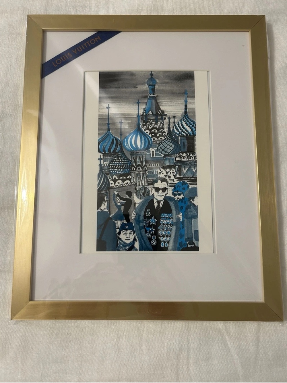 “Moscow” Louis Vuitton X Ruben Framed Art City Guide COA